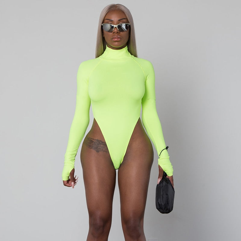 High Waist Turtleneck Bodysuit - IBADDIE