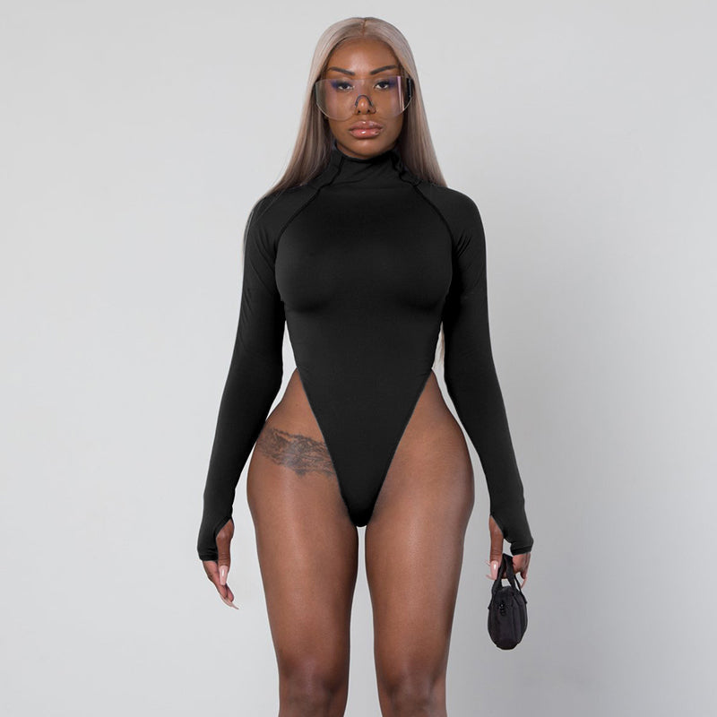 High Waist Turtleneck Bodysuit - IBADDIE