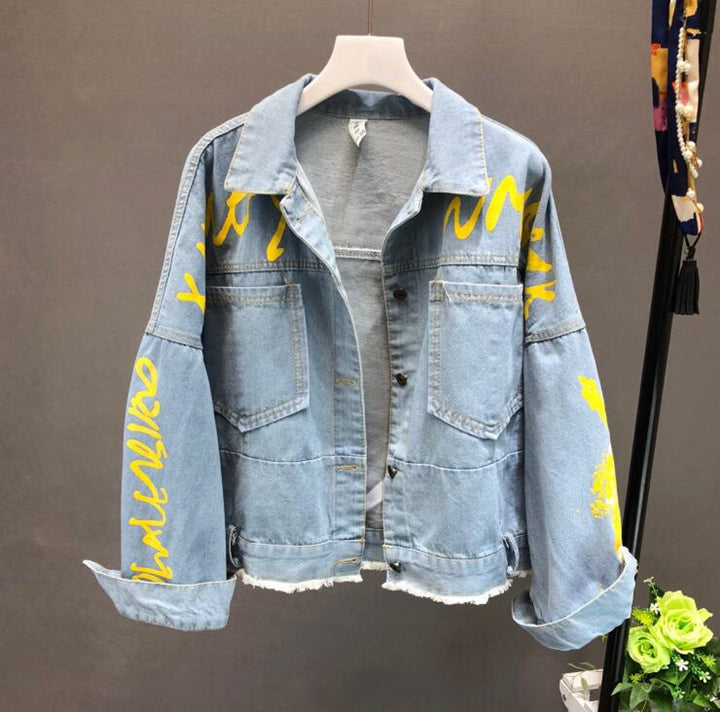 Hand Painted Denim Jacket - IBADDIE