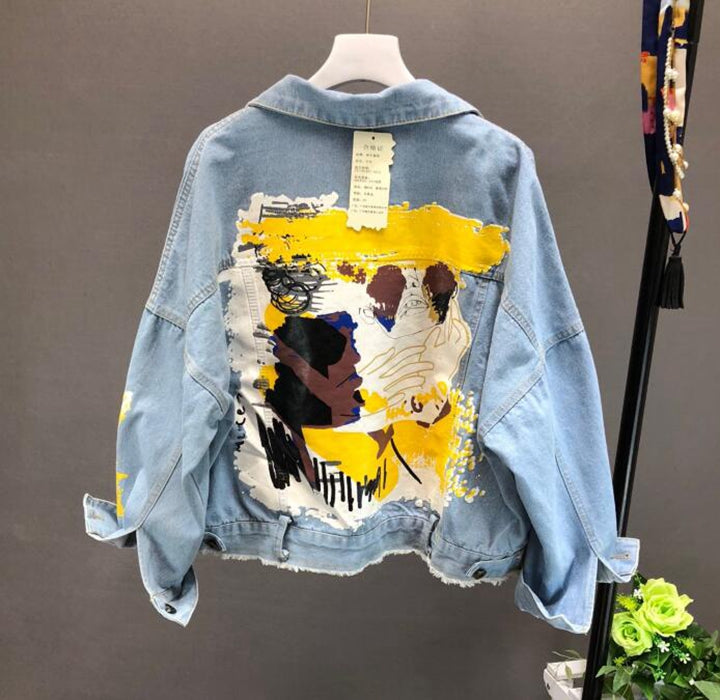 Hand Painted Denim Jacket - IBADDIE