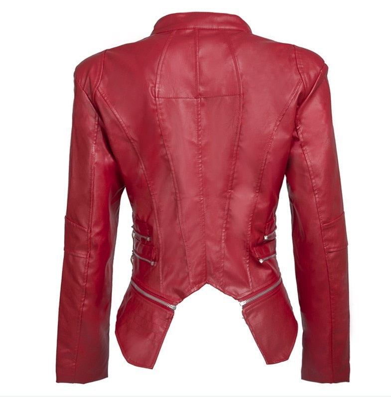 Lala PU Leather Moto Jacket