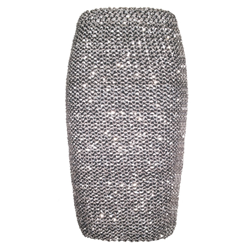 Sequined Pencil Skirt - IBADDIE