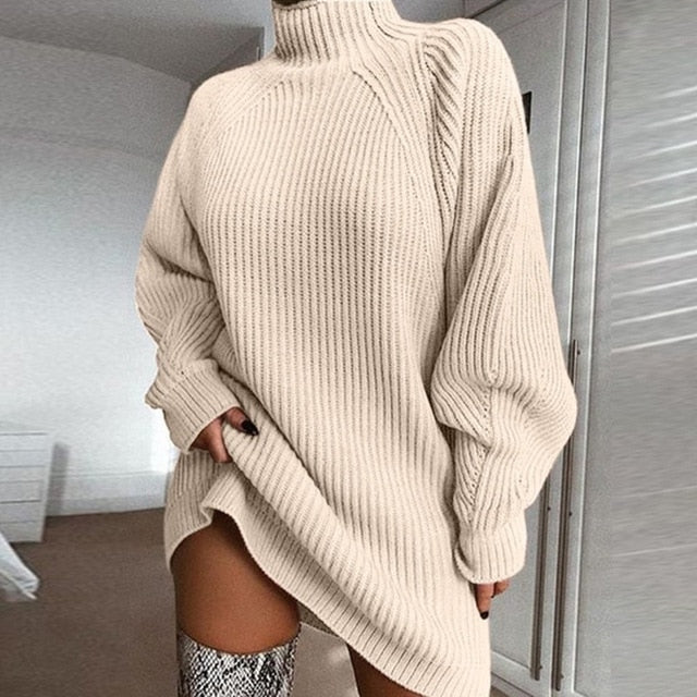 Oversized Turtleneck Sweater - IBADDIE