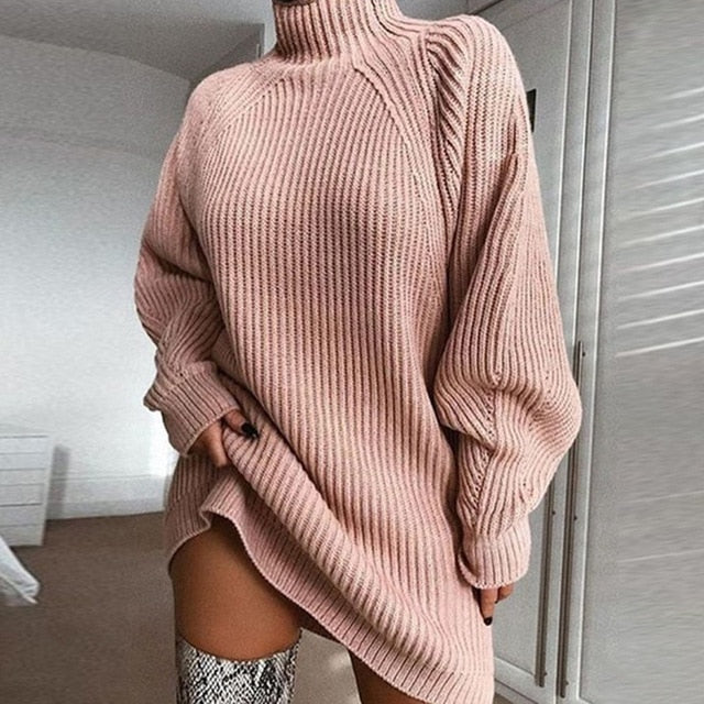 Oversized Turtleneck Sweater - IBADDIE