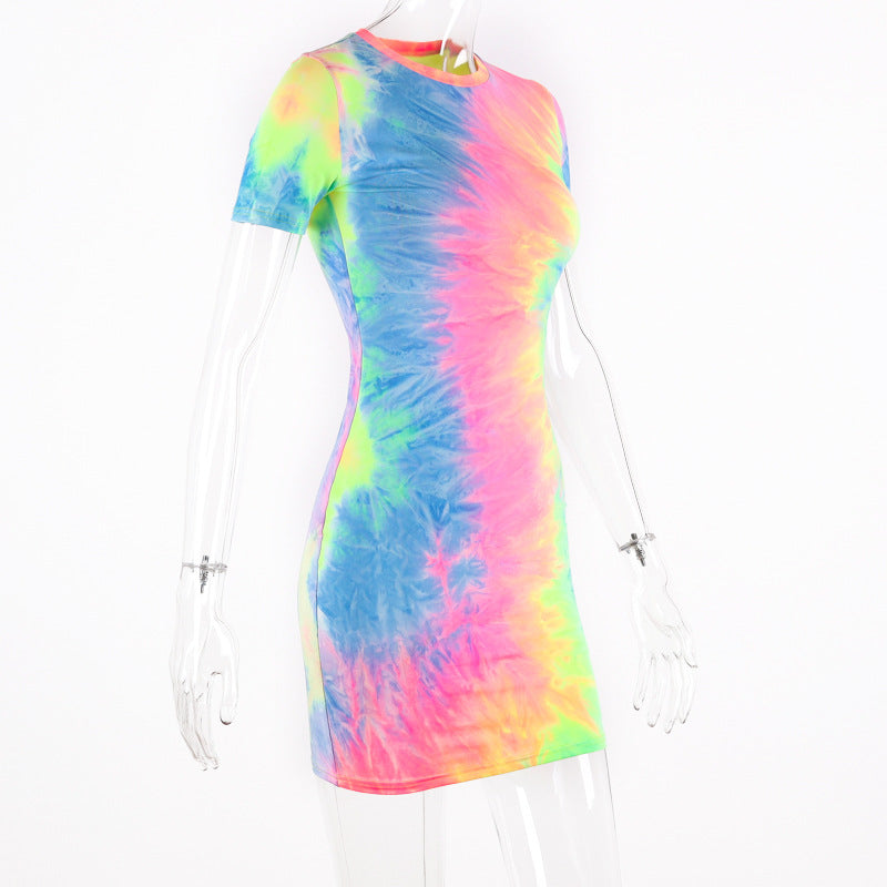 Tie Dye Print Dress