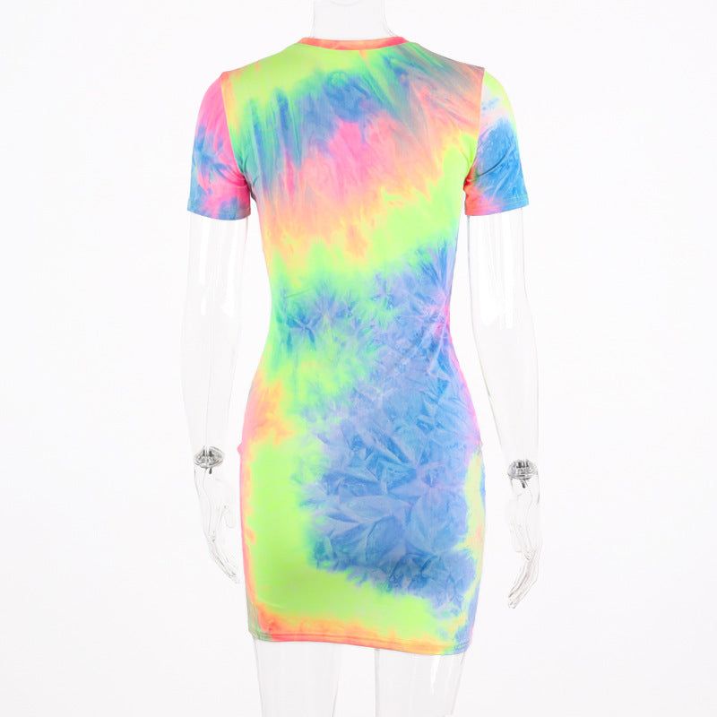 Tie Dye Print Dress