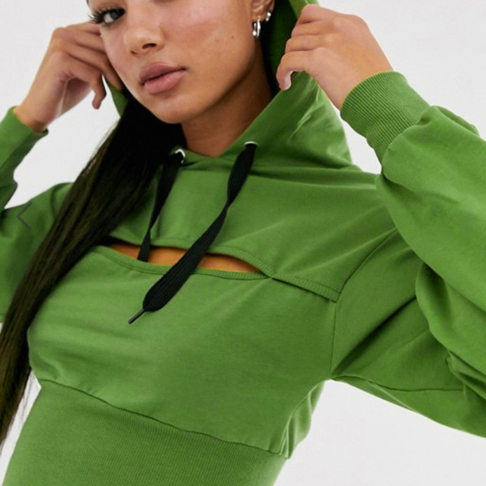 Green Peek-A-Boo Hoodie - IBADDIE