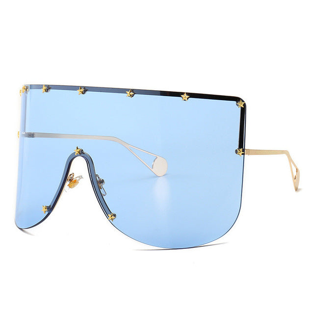 Studded XL Mirrored Sunglasses