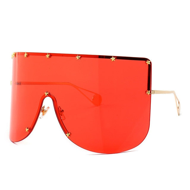 Studded XL Mirrored Sunglasses