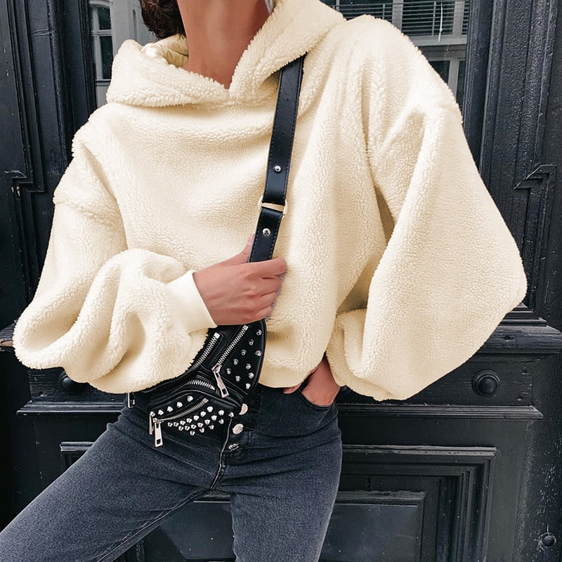 Cream Casual Long Sleeve Sweater