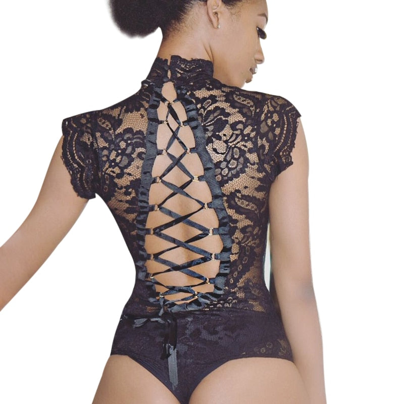 Lace Up Back Bodysuit - IBADDIE