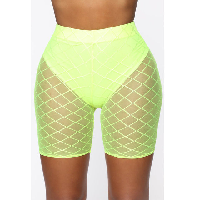 Sheer High Waist Biker Shorts - IBADDIE