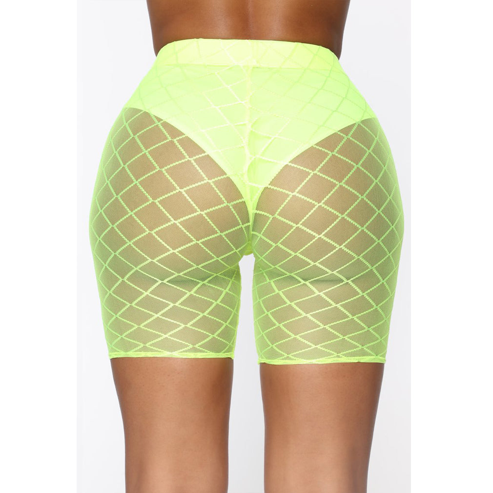 Sheer High Waist Biker Shorts - IBADDIE