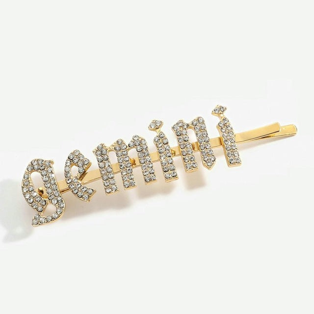 Zodiac Diamond Hair Clips - IBADDIE