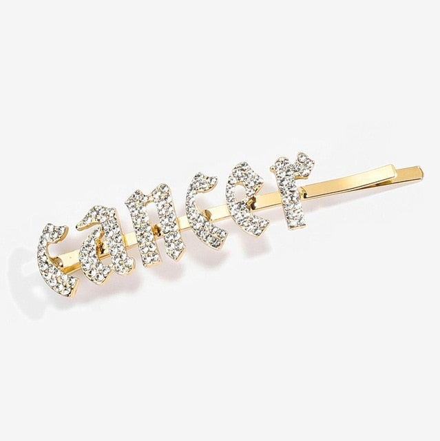 Zodiac Diamond Hair Clips - IBADDIE