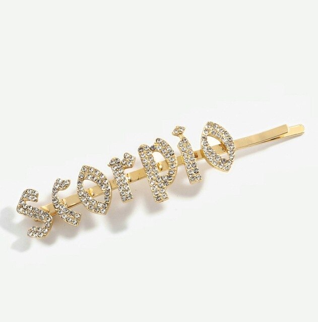 Zodiac Diamond Hair Clips - IBADDIE