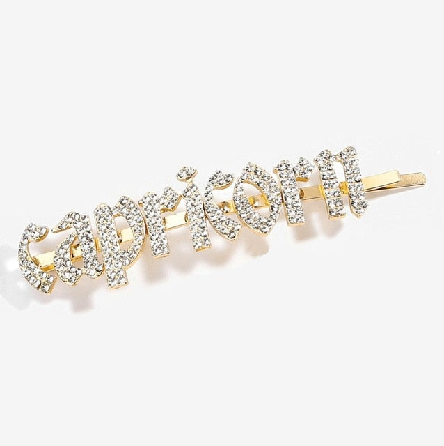 Zodiac Diamond Hair Clips - IBADDIE