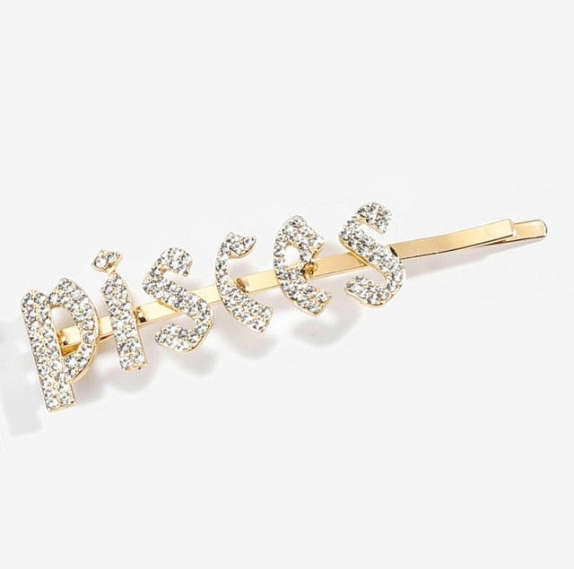 Zodiac Diamond Hair Clips - IBADDIE