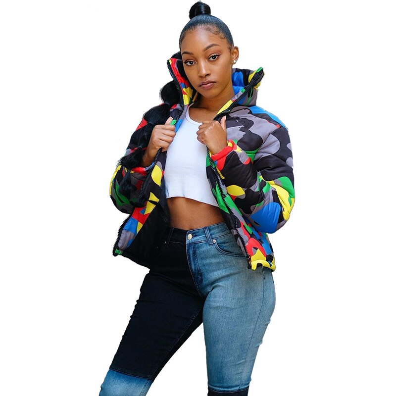 Justine Colorful Camouflage Jacket - IBADDIE