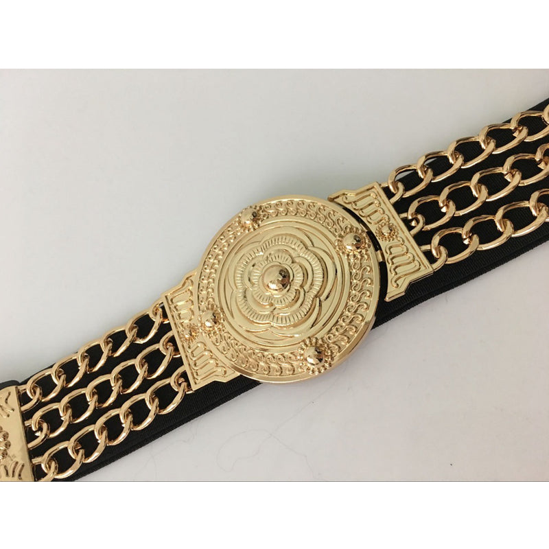 Gold Floral Chain Belt - IBADDIE