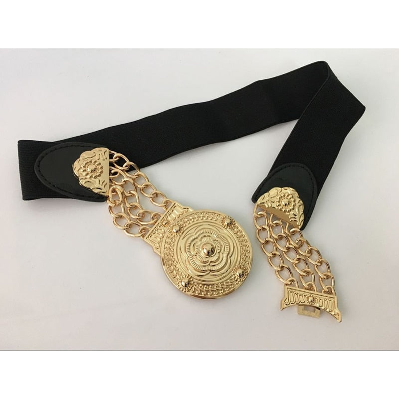 Gold Floral Chain Belt - IBADDIE