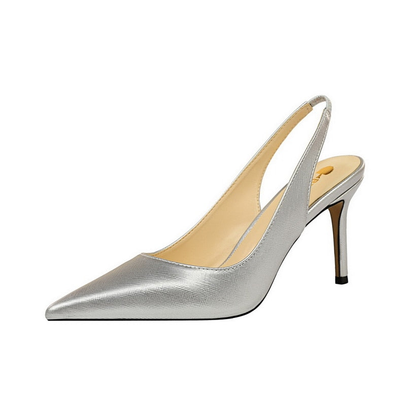 Slingback Pointed Pumps - IBADDIE