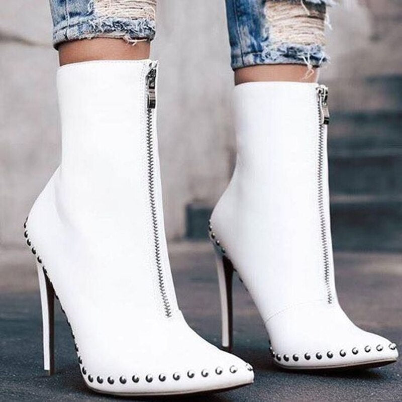 Studded Stiletto Boots - IBADDIE