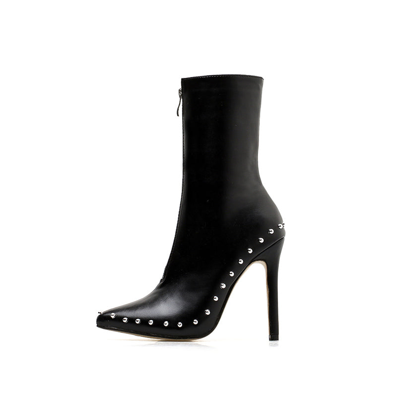 Studded Stiletto Boots - IBADDIE