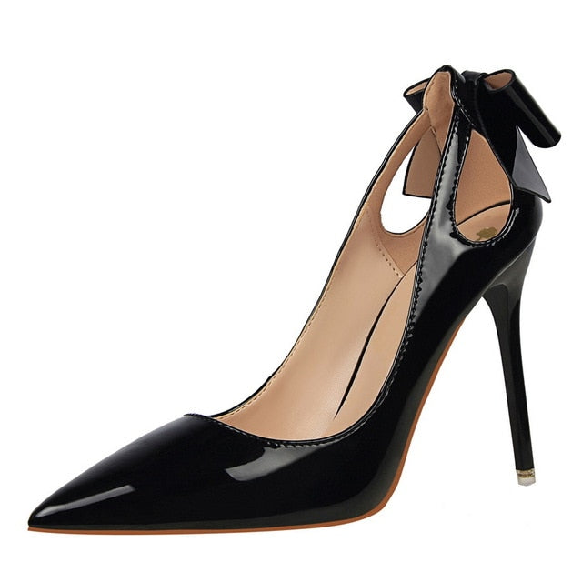 Butterfly Knot Stiletto Pumps - IBADDIE