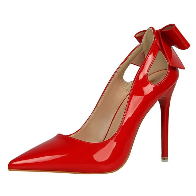 Butterfly Knot Stiletto Pumps - IBADDIE