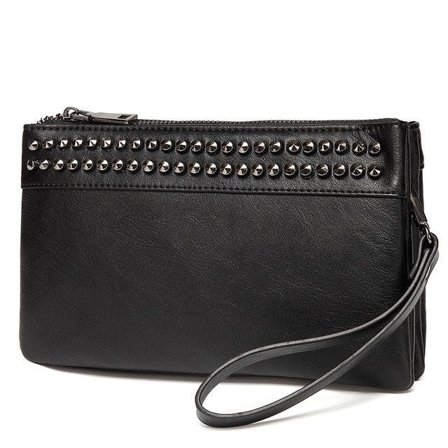 Faux Leather Wristlet Clutch - IBADDIE