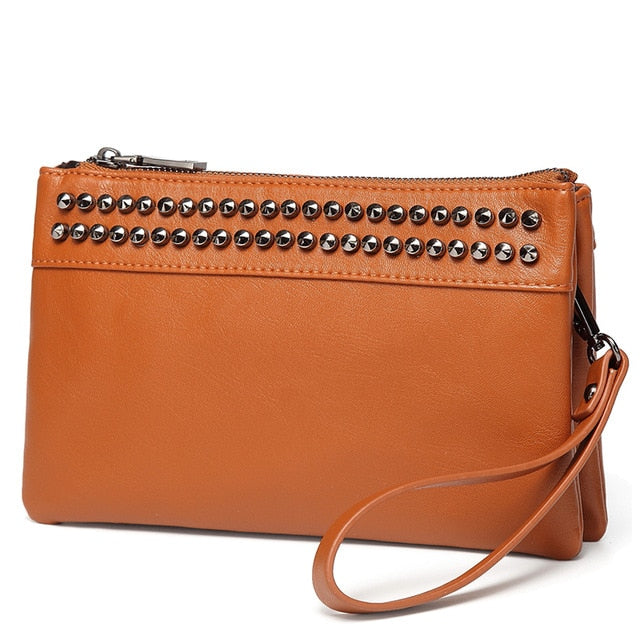 Faux Leather Wristlet Clutch - IBADDIE