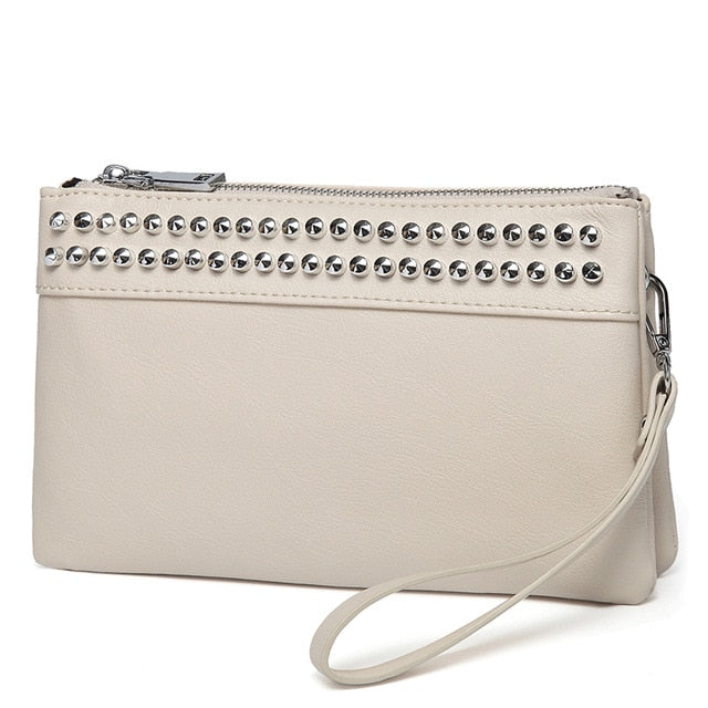 Faux Leather Wristlet Clutch - IBADDIE