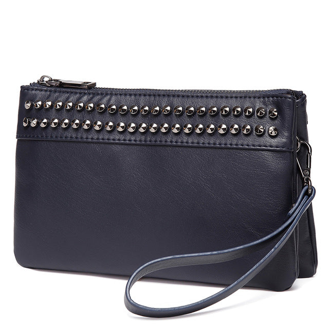 Faux Leather Wristlet Clutch - IBADDIE