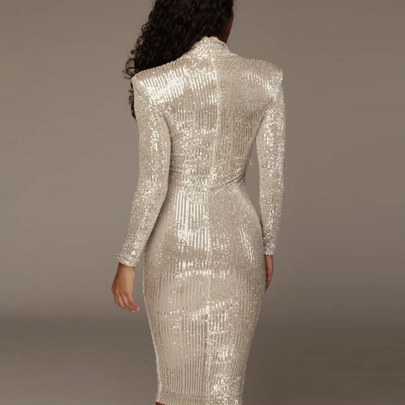 Nefertiti Inspired Sequined Dress - IBADDIE