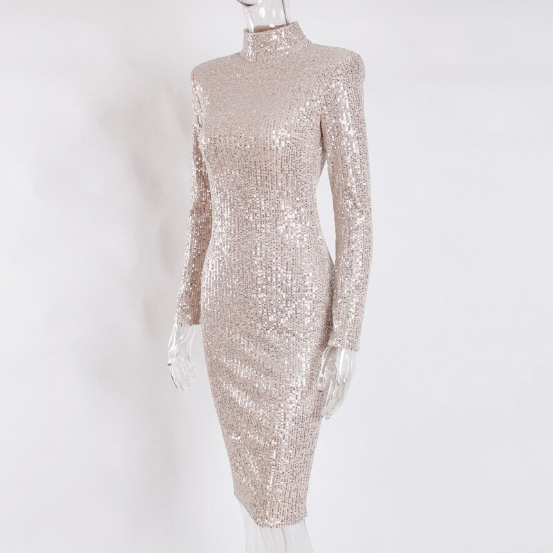 Nefertiti Inspired Sequined Dress - IBADDIE