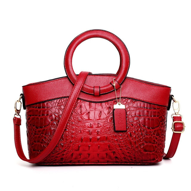 Luxury Leather Crocodile Bag - IBADDIE