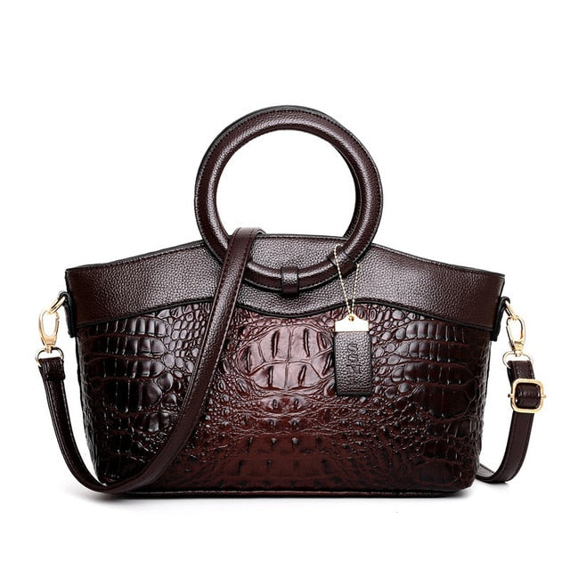 Luxury Leather Crocodile Bag - IBADDIE