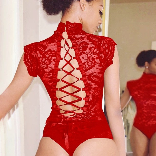 Lace Up Back Bodysuit - IBADDIE