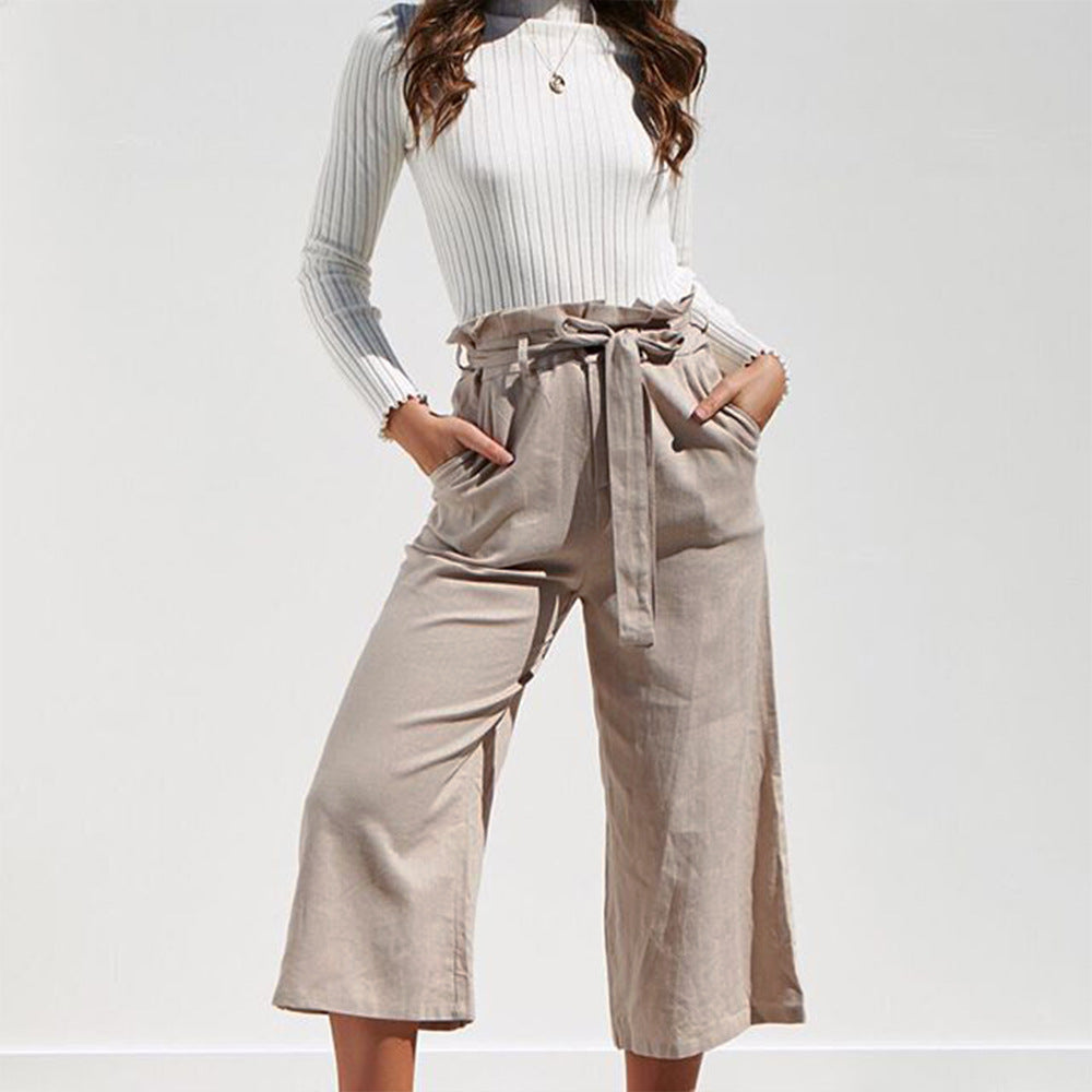 Linen Palazzo Pants - IBADDIE