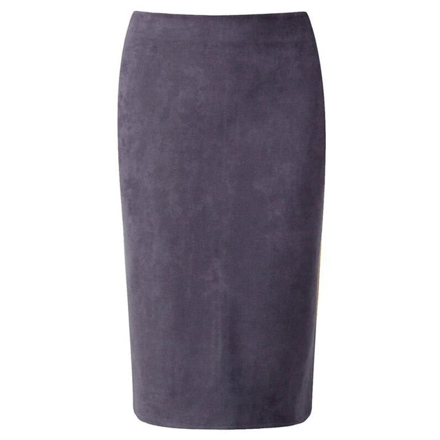 High Waist Suede Pencil SKirt - IBADDIE