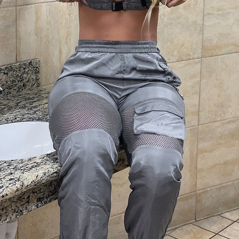 Reflective Mesh Insert Trackpants