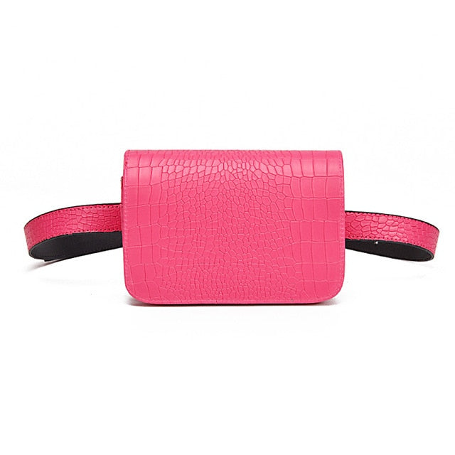 Alligator Pattern Flap Fanny