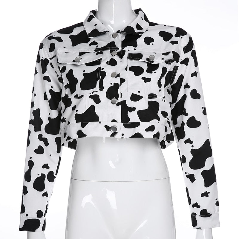 Cargo Cow Print Jacket