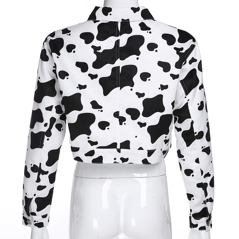 Cargo Cow Print Jacket