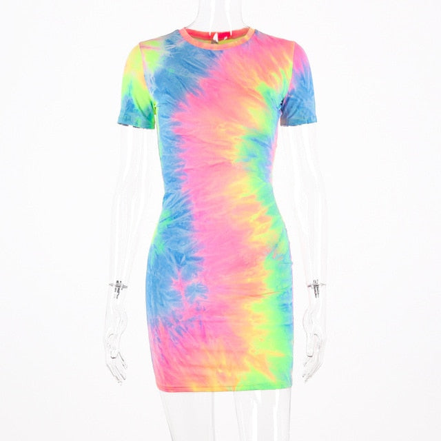 Tie Dye Print Dress