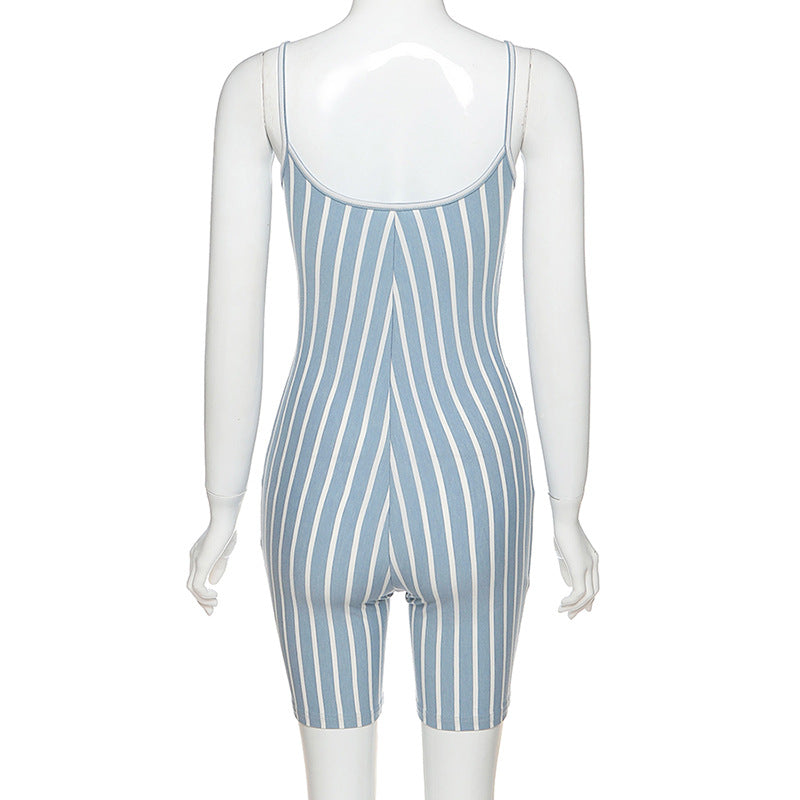 Striped Graphic Romper