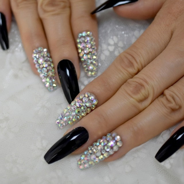 Rhinestone Custom Press On Nails