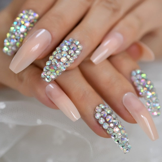 Rhinestone Custom Press On Nails