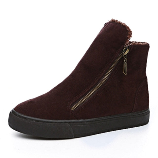 Side Zip Winter Boots